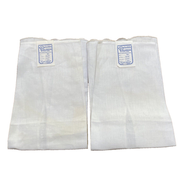 Vintage BC Linens Beautiful Cutwork Guest Towels Set of 2 White Cotton Floral - Picture 5 of 11